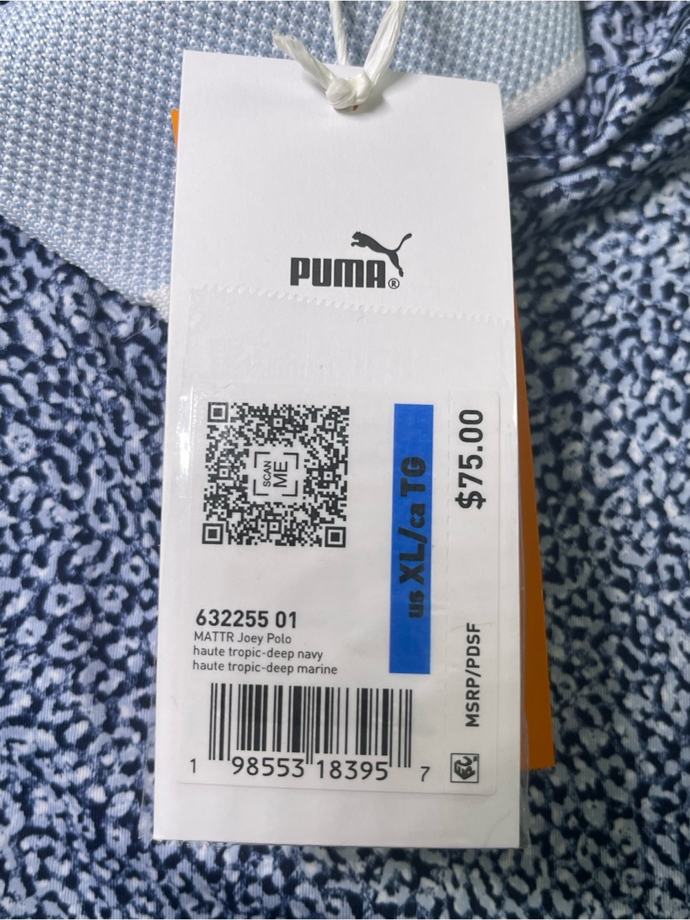 NWT Puma Mattr Men Joey Polo Golf 632255 01 Haute Tropic Deep Navy XL $75 - Picture 4 of 11